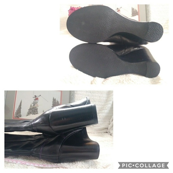 Exchange By Charles David Black Leather Boots 7M - Picture 7 of 8